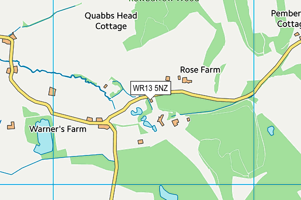 WR13 5NZ map - OS VectorMap District (Ordnance Survey) WR13 5NZ map - OS VectorMap District (Ordnance Survey)