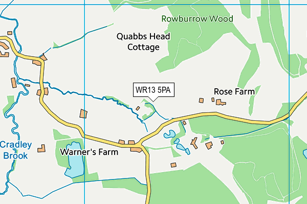 WR13 5PA map - OS VectorMap District (Ordnance Survey) WR13 5PA map - OS VectorMap District (Ordnance Survey)