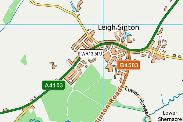 WR13 5PJ map - OS VectorMap District (Ordnance Survey) WR13 5PJ map - OS VectorMap District (Ordnance Survey)