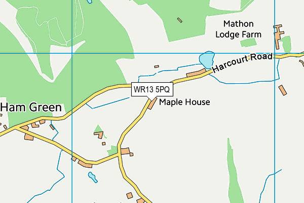 WR13 5PQ map - OS VectorMap District (Ordnance Survey) WR13 5PQ map - OS VectorMap District (Ordnance Survey)