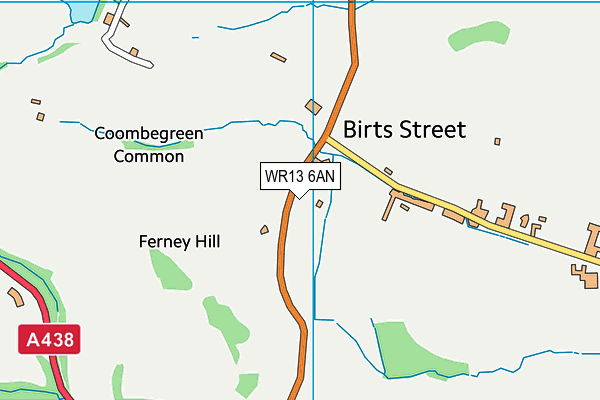 WR13 6AN map - OS VectorMap District (Ordnance Survey)