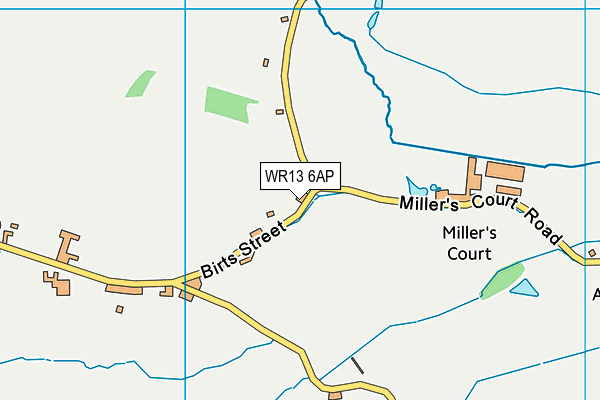 WR13 6AP map - OS VectorMap District (Ordnance Survey)