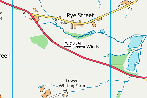 WR13 6AT map - OS VectorMap District (Ordnance Survey)