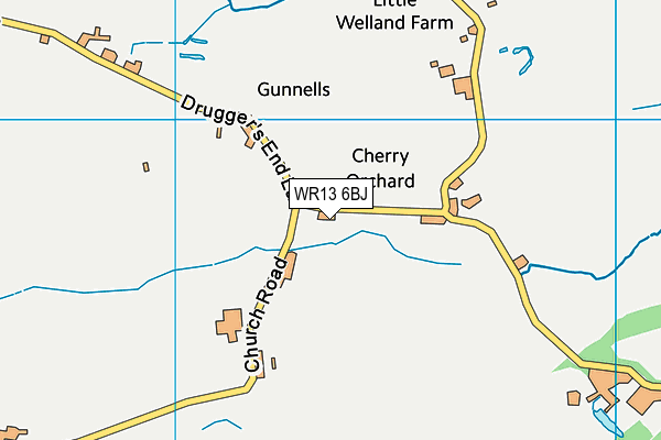 WR13 6BJ map - OS VectorMap District (Ordnance Survey) WR13 6BJ map - OS VectorMap District (Ordnance Survey)