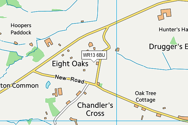 WR13 6BU map - OS VectorMap District (Ordnance Survey) WR13 6BU map - OS VectorMap District (Ordnance Survey)