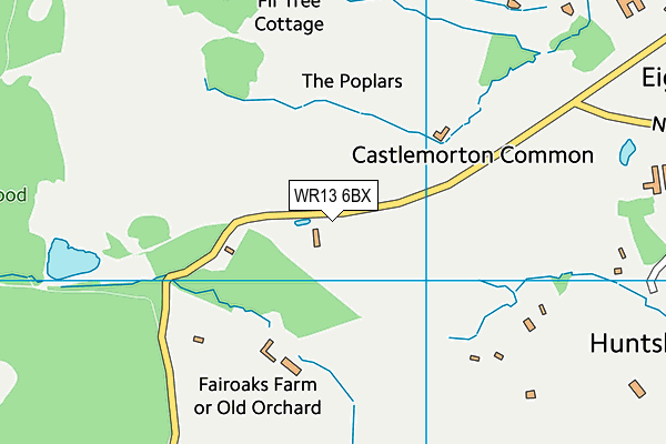 WR13 6BX map - OS VectorMap District (Ordnance Survey) WR13 6BX map - OS VectorMap District (Ordnance Survey)