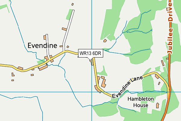 WR13 6DR map - OS VectorMap District (Ordnance Survey)