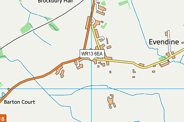 WR13 6EA map - OS VectorMap District (Ordnance Survey) WR13 6EA map - OS VectorMap District (Ordnance Survey)
