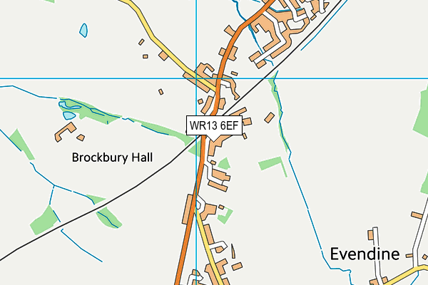 WR13 6EF map - OS VectorMap District (Ordnance Survey) WR13 6EF map - OS VectorMap District (Ordnance Survey)