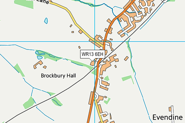 WR13 6EH map - OS VectorMap District (Ordnance Survey) WR13 6EH map - OS VectorMap District (Ordnance Survey)