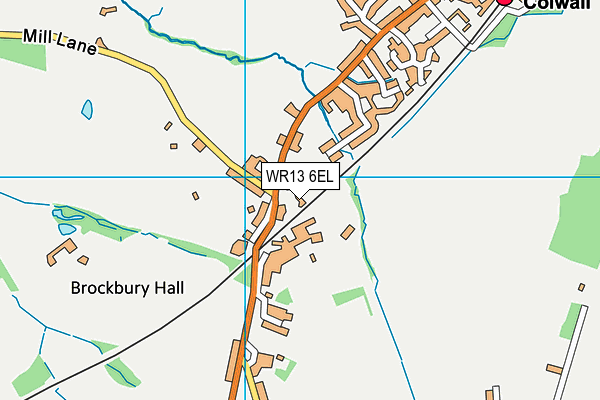 WR13 6EL map - OS VectorMap District (Ordnance Survey) WR13 6EL map - OS VectorMap District (Ordnance Survey)