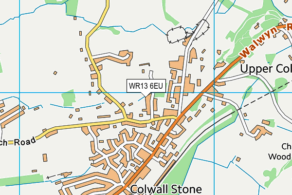 WR13 6EU map - OS VectorMap District (Ordnance Survey)