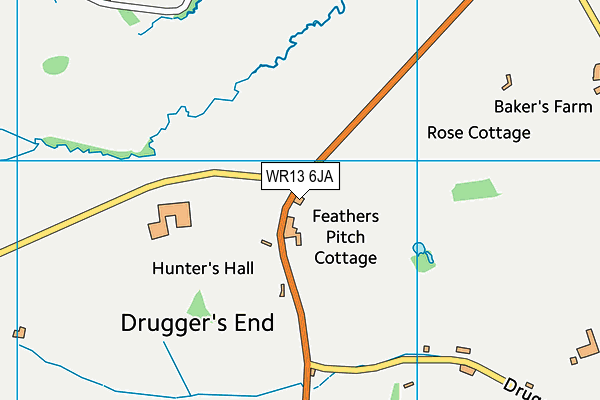 WR13 6JA map - OS VectorMap District (Ordnance Survey) WR13 6JA map - OS VectorMap District (Ordnance Survey)