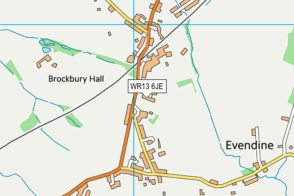 WR13 6JE map - OS VectorMap District (Ordnance Survey)