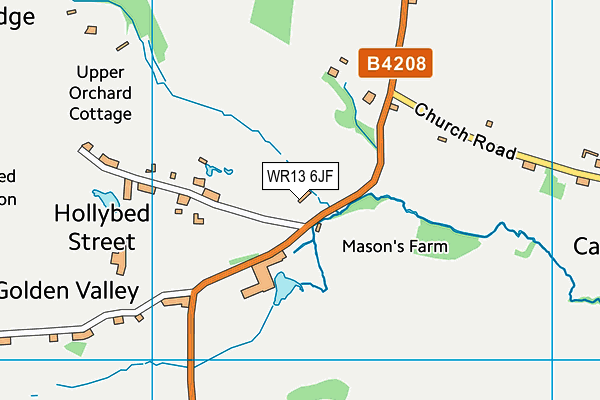 WR13 6JF map - OS VectorMap District (Ordnance Survey)