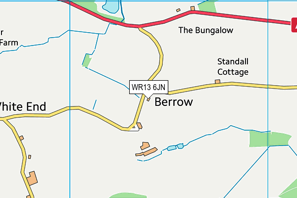 WR13 6JN map - OS VectorMap District (Ordnance Survey)