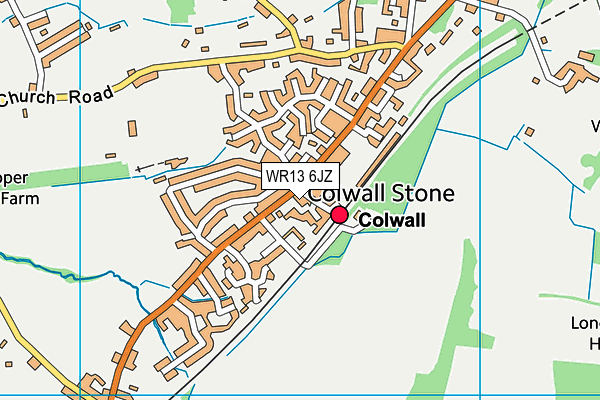 WR13 6JZ map - OS VectorMap District (Ordnance Survey) WR13 6JZ map - OS VectorMap District (Ordnance Survey)