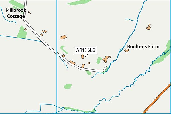 WR13 6LG map - OS VectorMap District (Ordnance Survey)