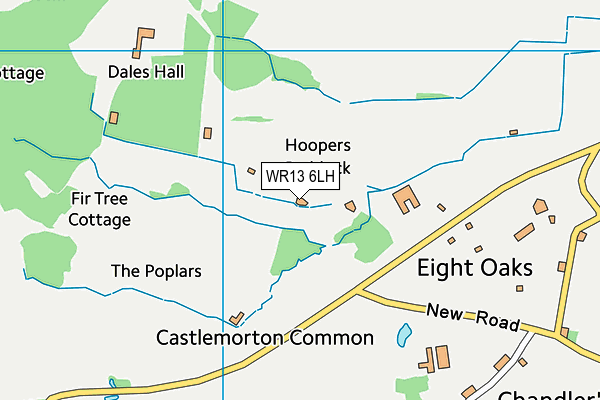 WR13 6LH map - OS VectorMap District (Ordnance Survey) WR13 6LH map - OS VectorMap District (Ordnance Survey)