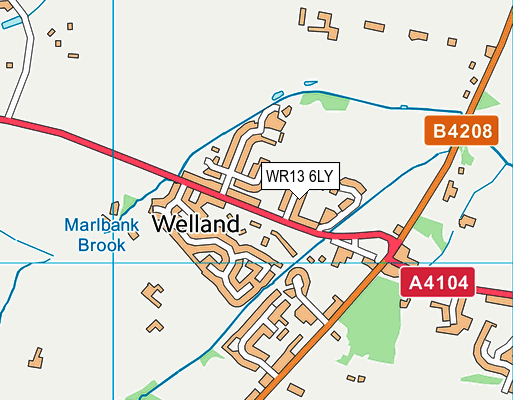 WR13 6LY map - OS VectorMap District (Ordnance Survey) WR13 6LY map - OS VectorMap District (Ordnance Survey)