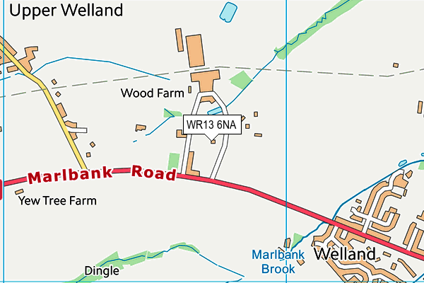 WR13 6NA map - OS VectorMap District (Ordnance Survey)