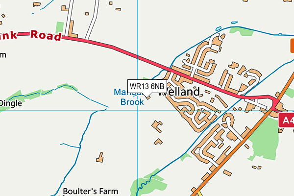 WR13 6NB map - OS VectorMap District (Ordnance Survey) WR13 6NB map - OS VectorMap District (Ordnance Survey)