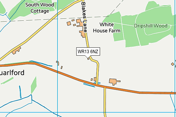 WR13 6NZ map - OS VectorMap District (Ordnance Survey) WR13 6NZ map - OS VectorMap District (Ordnance Survey)