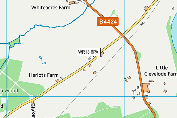 WR13 6PA map - OS VectorMap District (Ordnance Survey) WR13 6PA map - OS VectorMap District (Ordnance Survey)