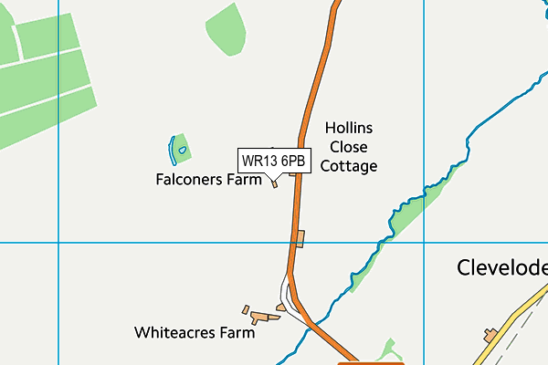 WR13 6PB map - OS VectorMap District (Ordnance Survey)
