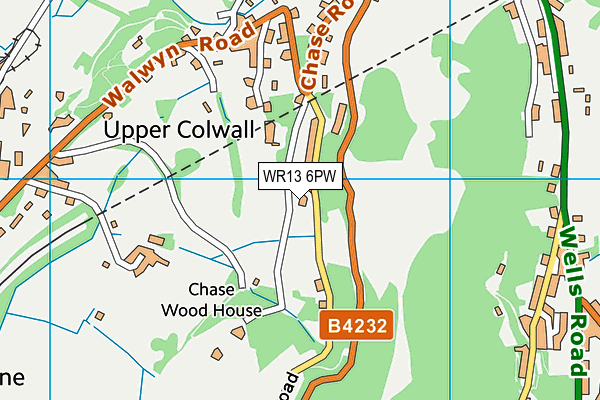WR13 6PW map - OS VectorMap District (Ordnance Survey) WR13 6PW map - OS VectorMap District (Ordnance Survey)