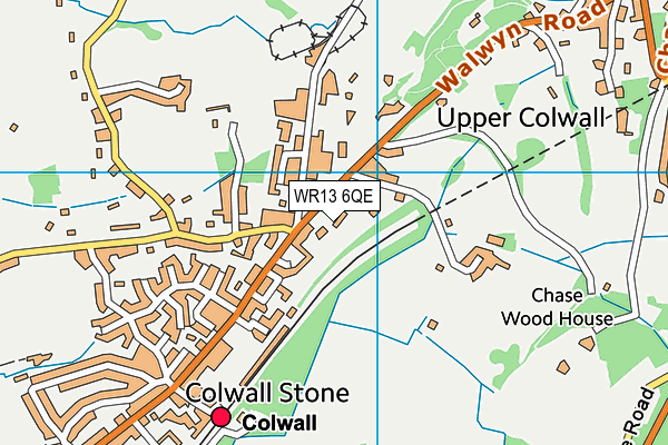WR13 6QE map - OS VectorMap District (Ordnance Survey) WR13 6QE map - OS VectorMap District (Ordnance Survey)