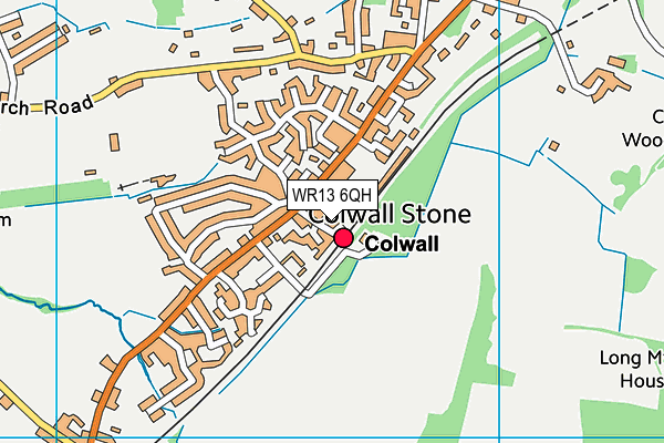 WR13 6QH map - OS VectorMap District (Ordnance Survey) WR13 6QH map - OS VectorMap District (Ordnance Survey)