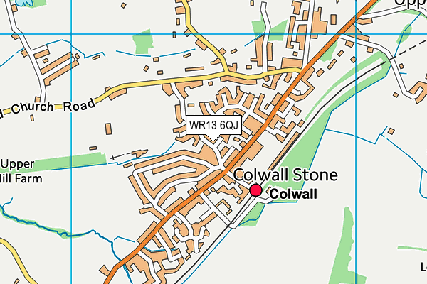 WR13 6QJ map - OS VectorMap District (Ordnance Survey)