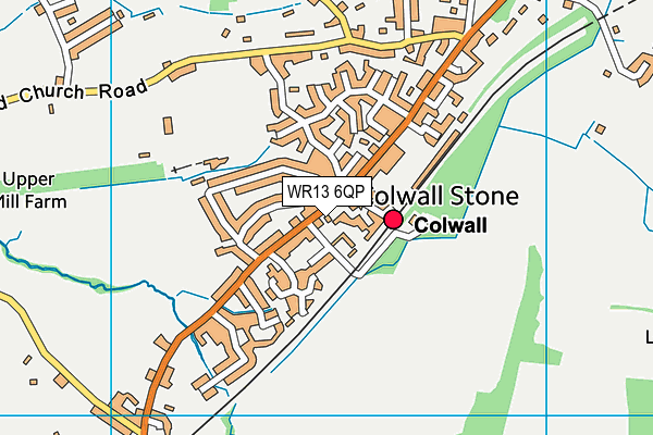 WR13 6QP map - OS VectorMap District (Ordnance Survey) WR13 6QP map - OS VectorMap District (Ordnance Survey)