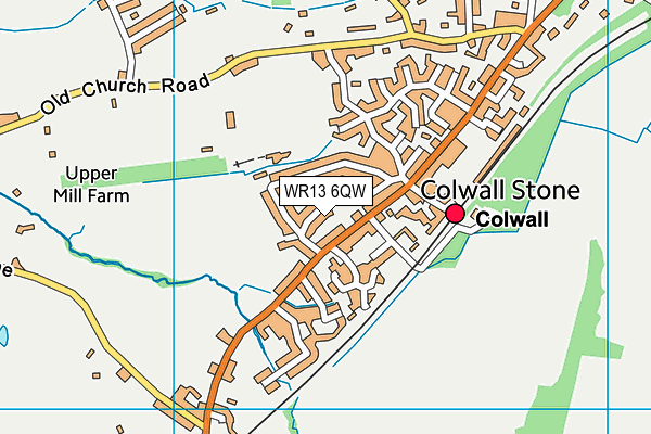 WR13 6QW map - OS VectorMap District (Ordnance Survey) WR13 6QW map - OS VectorMap District (Ordnance Survey)