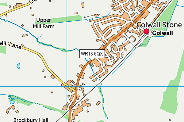 WR13 6QX map - OS VectorMap District (Ordnance Survey) WR13 6QX map - OS VectorMap District (Ordnance Survey)