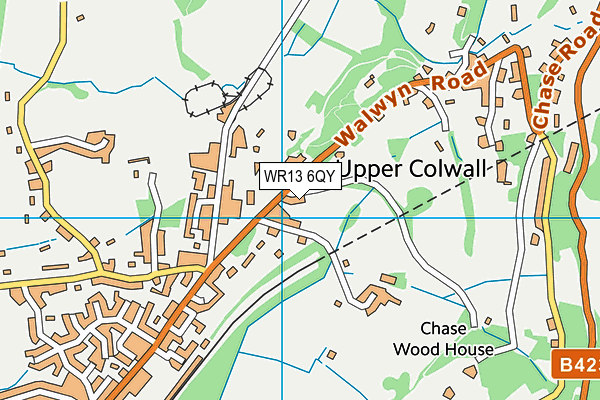 WR13 6QY map - OS VectorMap District (Ordnance Survey) WR13 6QY map - OS VectorMap District (Ordnance Survey)