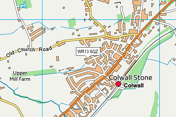 WR13 6QZ map - OS VectorMap District (Ordnance Survey)