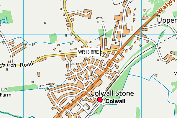 WR13 6RE map - OS VectorMap District (Ordnance Survey) WR13 6RE map - OS VectorMap District (Ordnance Survey)