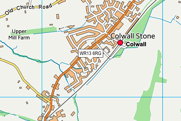 WR13 6RG map - OS VectorMap District (Ordnance Survey) WR13 6RG map - OS VectorMap District (Ordnance Survey)