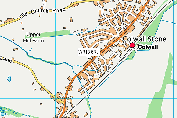 WR13 6RJ map - OS VectorMap District (Ordnance Survey) WR13 6RJ map - OS VectorMap District (Ordnance Survey)