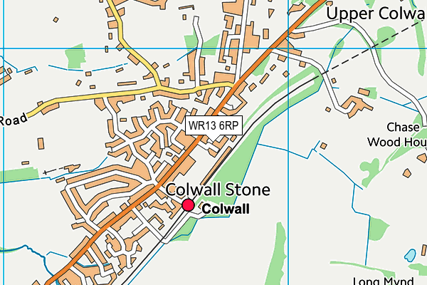 WR13 6RP map - OS VectorMap District (Ordnance Survey) WR13 6RP map - OS VectorMap District (Ordnance Survey)