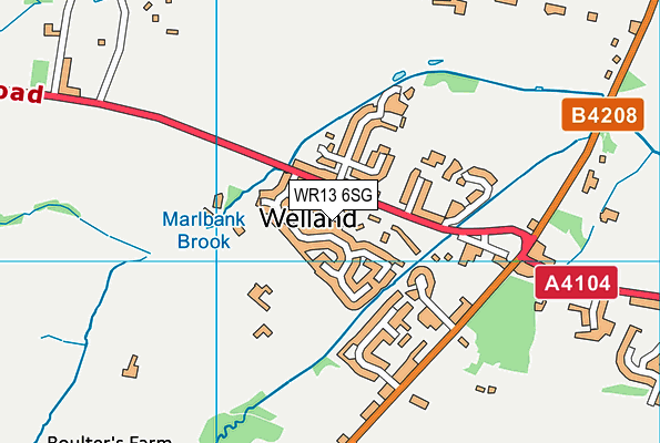 WR13 6SG map - OS VectorMap District (Ordnance Survey) WR13 6SG map - OS VectorMap District (Ordnance Survey)