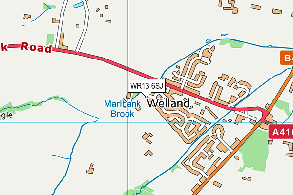 WR13 6SJ map - OS VectorMap District (Ordnance Survey) WR13 6SJ map - OS VectorMap District (Ordnance Survey)