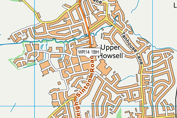 WR14 1BH map - OS VectorMap District (Ordnance Survey) WR14 1BH map - OS VectorMap District (Ordnance Survey)