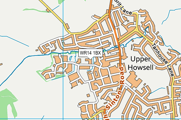 WR14 1BX map - OS VectorMap District (Ordnance Survey) WR14 1BX map - OS VectorMap District (Ordnance Survey)