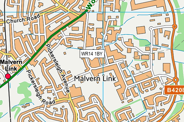 WR14 1BY map - OS VectorMap District (Ordnance Survey) WR14 1BY map - OS VectorMap District (Ordnance Survey)
