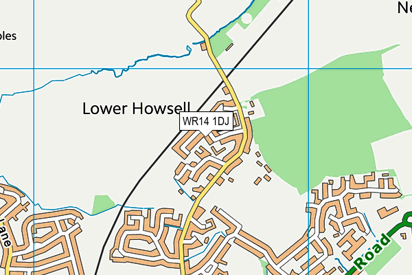 WR14 1DJ map - OS VectorMap District (Ordnance Survey)