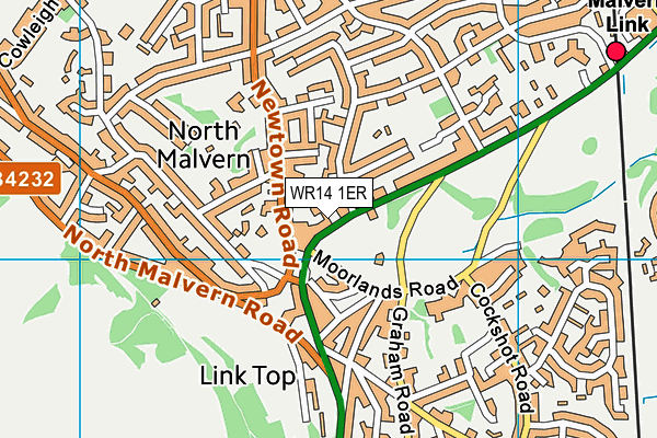 WR14 1ER map - OS VectorMap District (Ordnance Survey) WR14 1ER map - OS VectorMap District (Ordnance Survey)