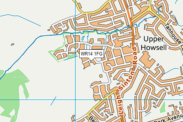 WR14 1FG map - OS VectorMap District (Ordnance Survey) WR14 1FG map - OS VectorMap District (Ordnance Survey)